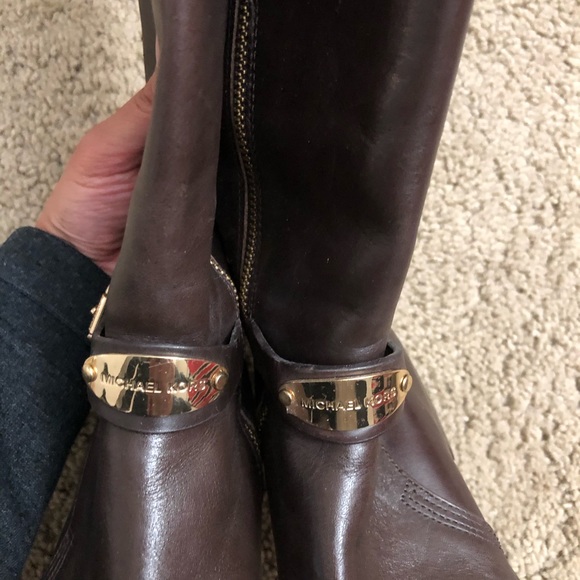 Michael Kors brown leather boots - Picture 2 of 7